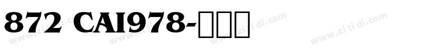 872 CAI978字体转换